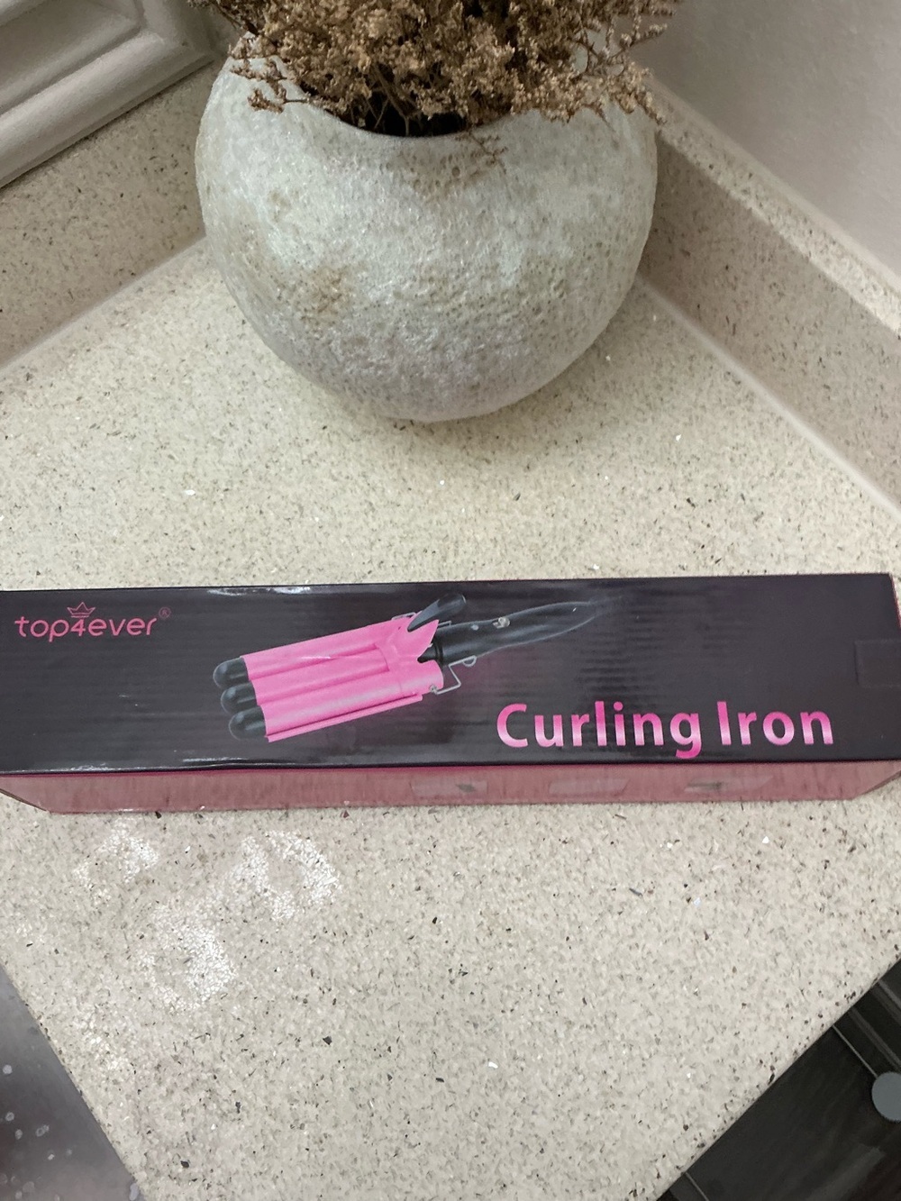 Pink Triple Barrel Curling Iron - Pink